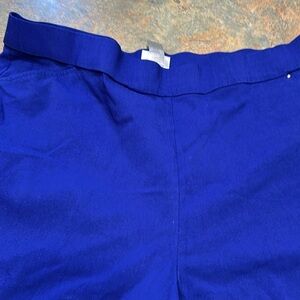 Royal blue straight leg stretchy pants